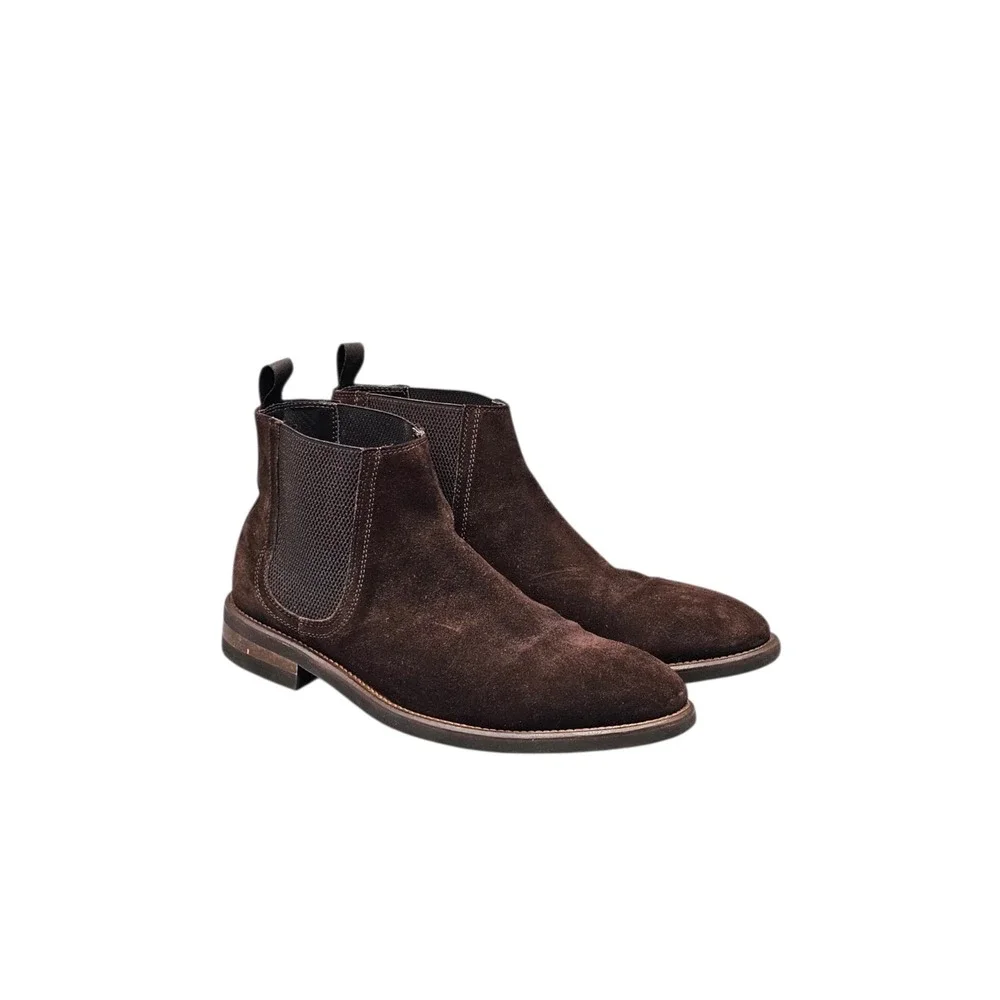Florsheim Men's Size 10‎ EUC Royal Imperial Brown Suede Italy Made Chelsea Boots